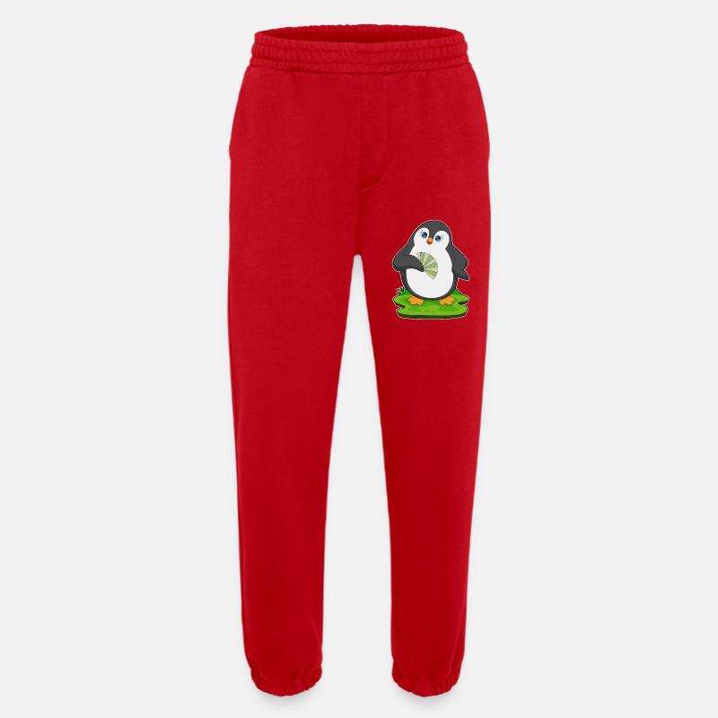 Pinguin Handventilator - Heavyweight Jogginghose - made by SPREAD  - Rot