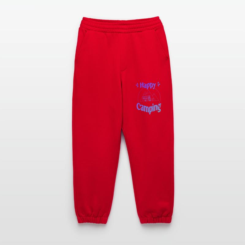Happy Camping - conception graphique joyeuse et cool Pantalon de jogging bio épais fabriqué en UE