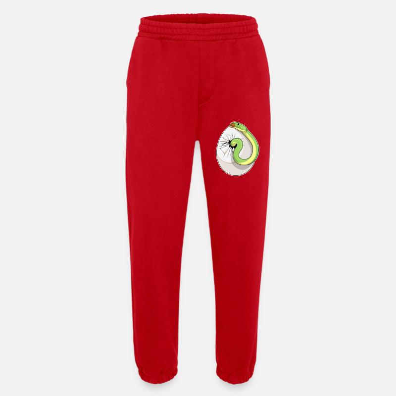 Sucette d’oeuf de serpent - Pantalon de jogging bio épais fabriqué en UE - rouge