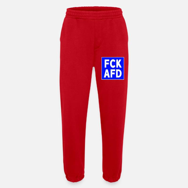 FCK AFD - Heavyweight Jogginghose - made by SPREAD  - Rot