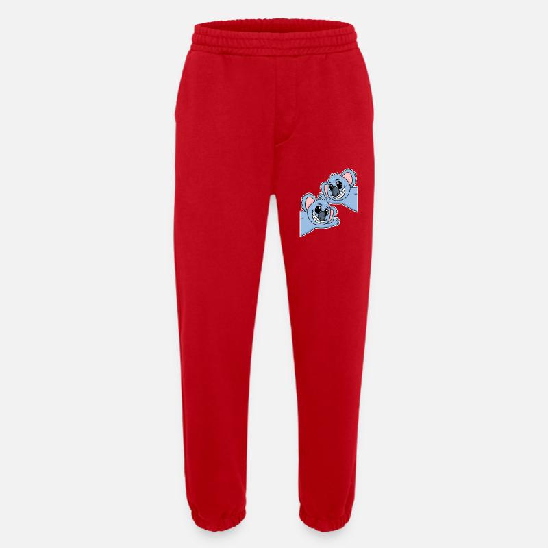 Koala Koalas - Heavyweight Jogging Pants - made by SPREAD  - red
