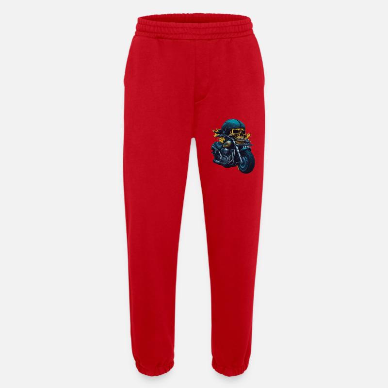 Biker Skull - Heavyweight Jogginghose - made by SPREAD  - Rot