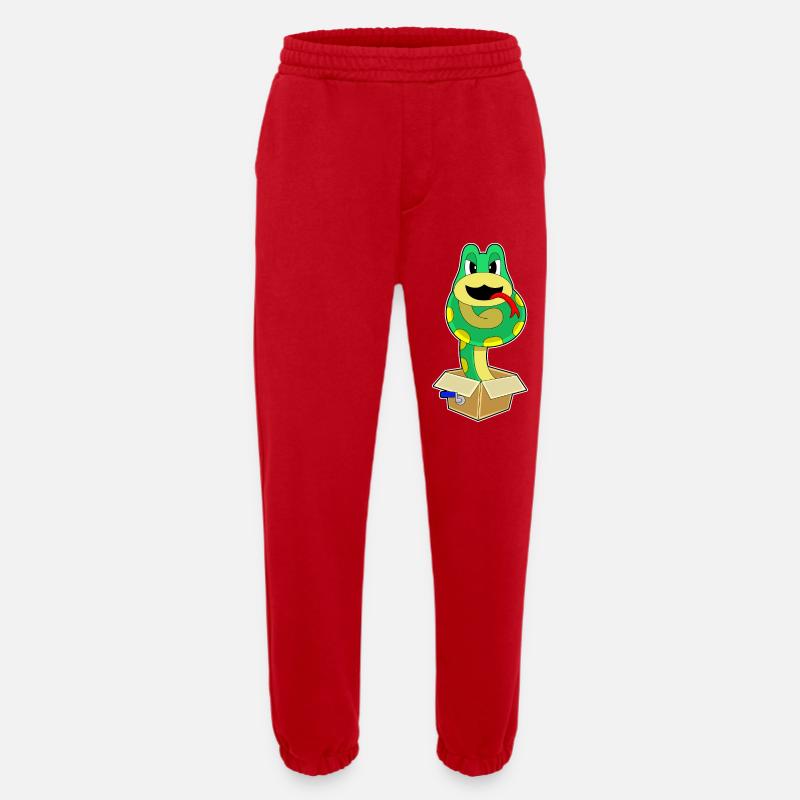 Schlange Karton - Heavyweight Jogginghose - made by SPREAD  - Rot