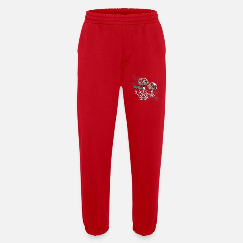 Toadstool Wicca Symbol Natural Magic Autumn - Heavyweight Jogging Pants - made by SPREAD  - red