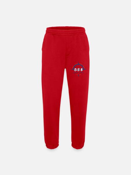 Seb - Heavyweight Jogging Pants - made by SPREAD - red