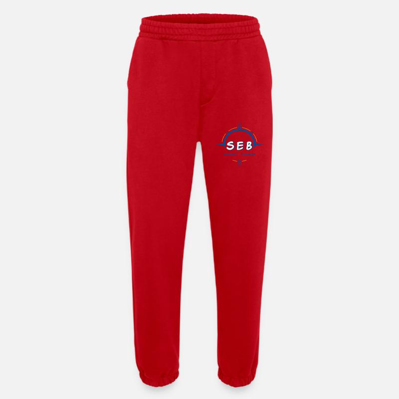 Seb - Heavyweight Jogging Pants - made by SPREAD  - red