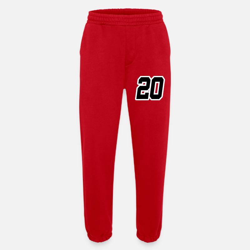 Nummer zwanzig 20 - Heavyweight Jogginghose - made by SPREAD  - Rot