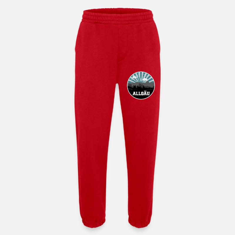 Allgäu Blue Hour Skyline - Heavyweight Jogginghose - made by SPREAD  - Rot