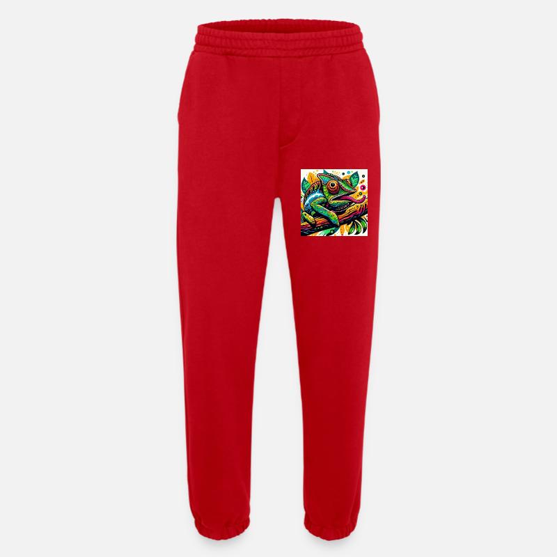Caméléon - Pantalon de jogging bio épais fabriqué en UE - rouge