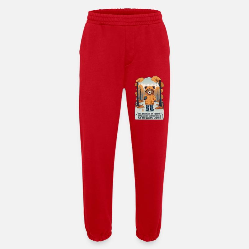 Wie der Bär im Herbst - Heavyweight Jogginghose - made by SPREAD  - Rot