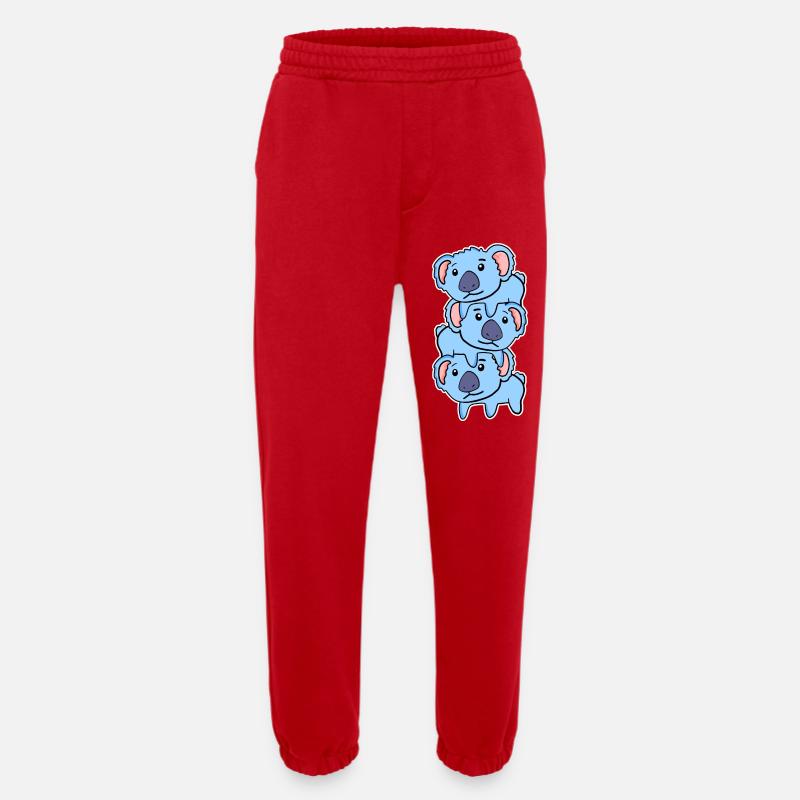 Koala Koalas - Heavyweight Jogging Pants - made by SPREAD  - red