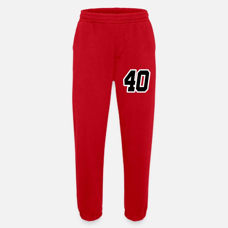 Nummer vierzig 40 - Heavyweight Jogginghose - made by SPREAD  - Rot
