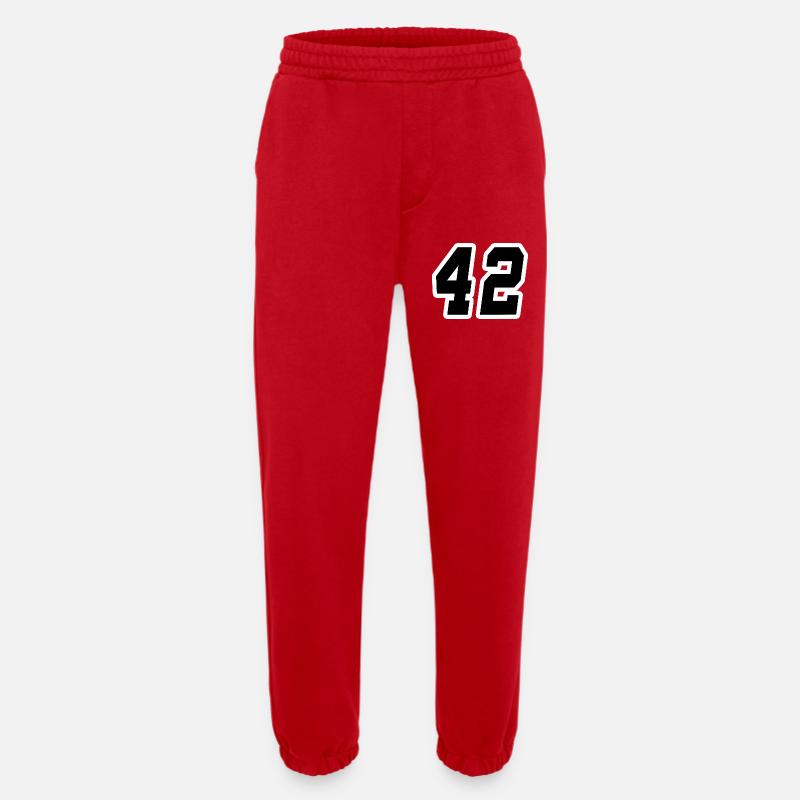 Nummer zweiundvierzig 42 - Heavyweight Jogginghose - made by SPREAD  - Rot
