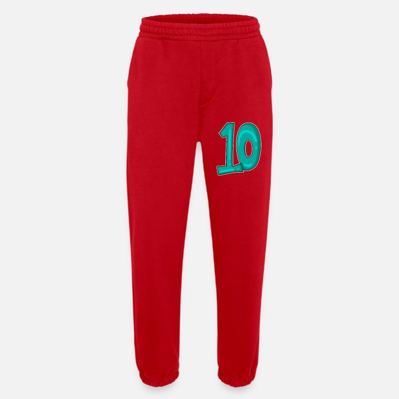 10 Ten - Heavyweight Jogging Pants - made by SPREAD  - red