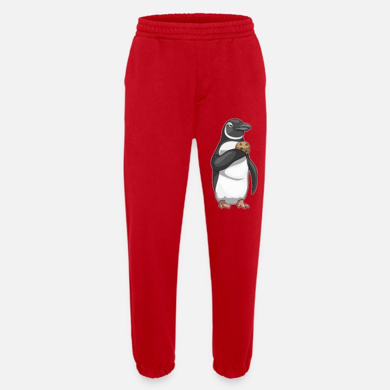 Biscuit pingouin - Pantalon de jogging bio épais fabriqué en UE - rouge