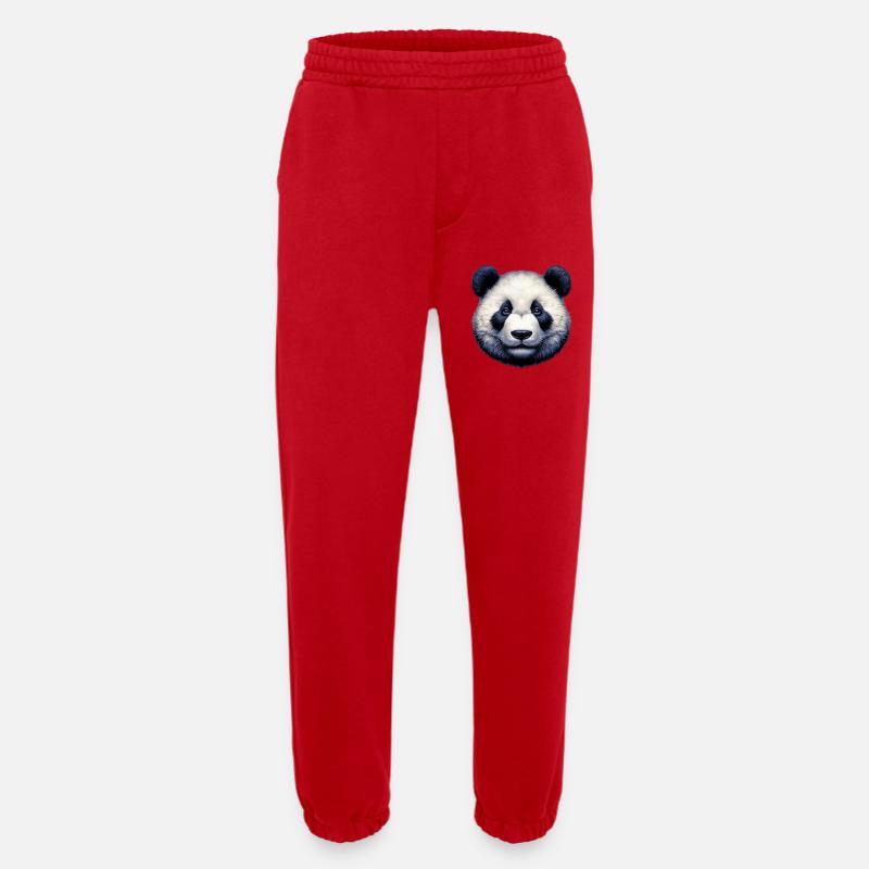 Panda - Heavyweight Jogging Pants - made by SPREAD  - red