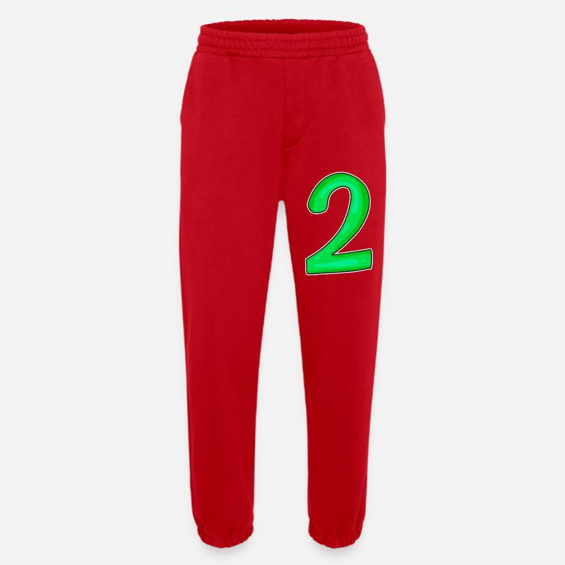 2 - Pantalon de jogging bio épais fabriqué en UE - rouge