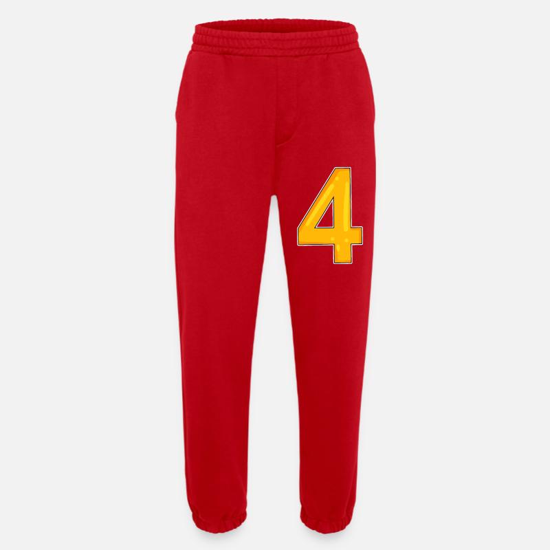 4 yellow - Heavyweight Jogging Pants - made by SPREAD  - red