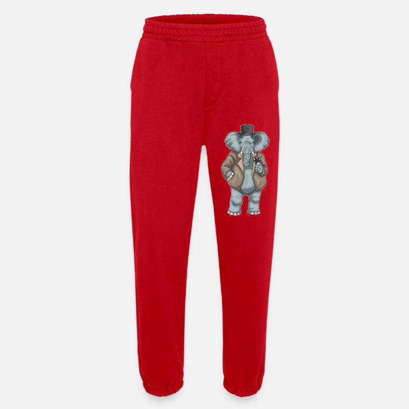 Elefant Poker Pokerchips - Heavyweight Jogginghose - made by SPREAD  - Rot