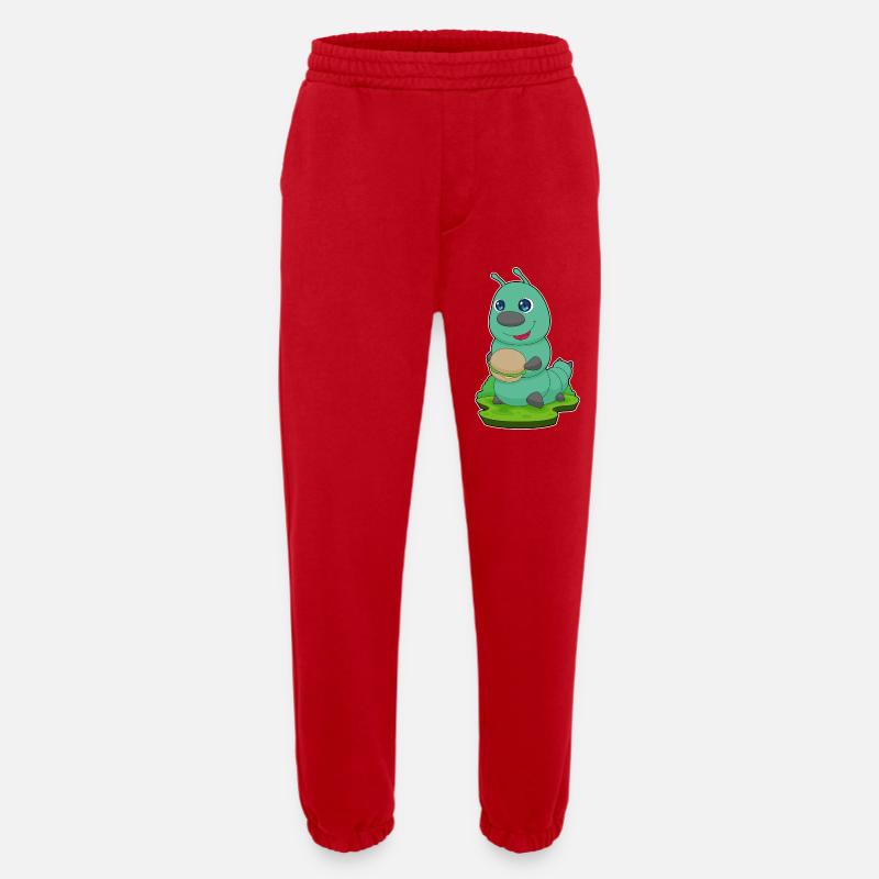 Caterpillar Cheeseburger - Heavyweight Jogging Pants - made by SPREAD  - red
