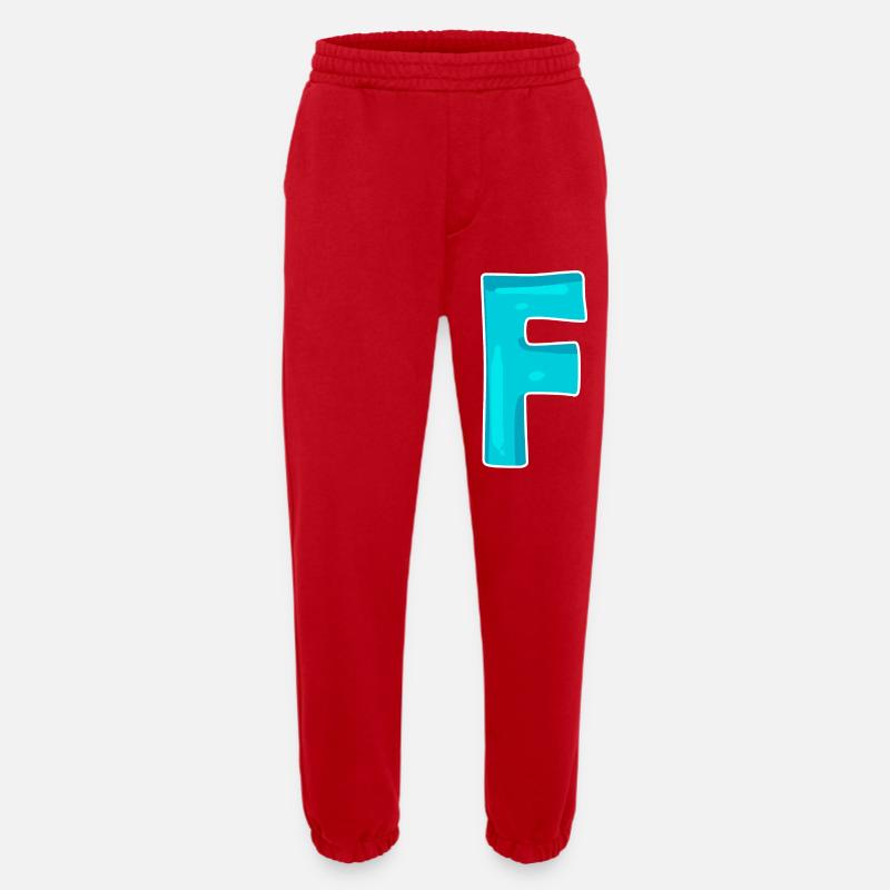 Name Buchstabe F - Heavyweight Jogginghose - made by SPREAD  - Rot