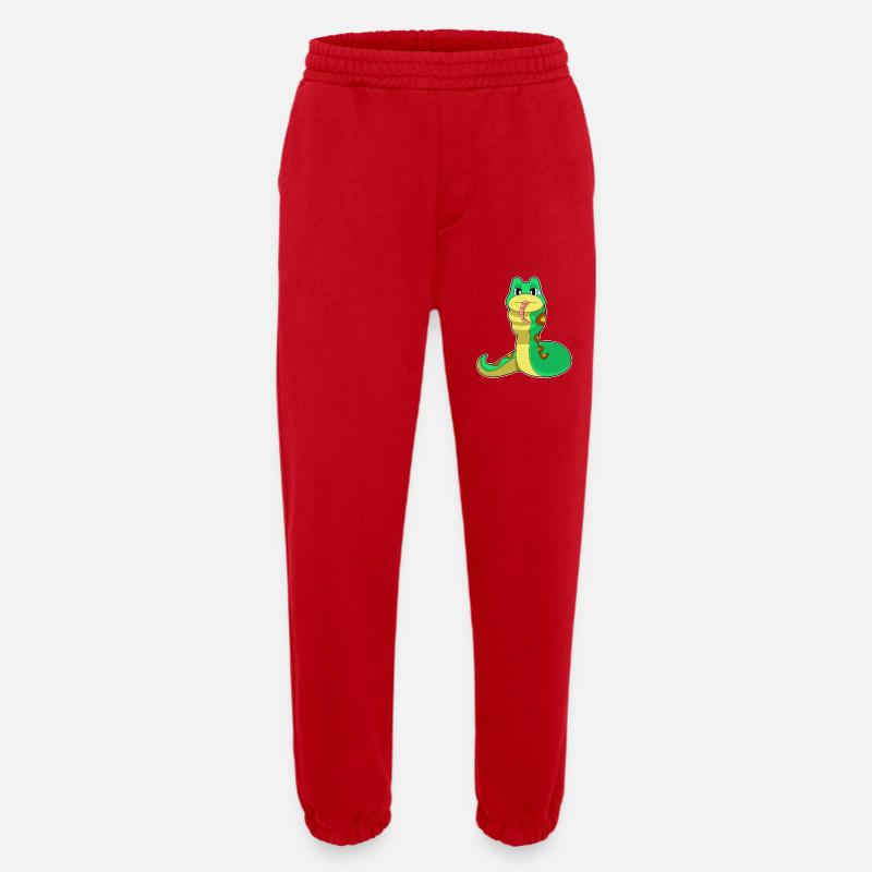 Snake Food - Heavyweight Jogging Pants - made by SPREAD  - red