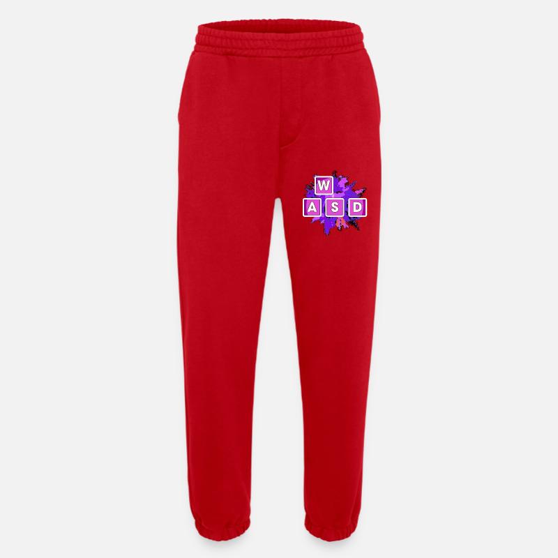 WASD Splash Gaming Blöcke - Heavyweight Jogginghose - made by SPREAD  - Rot