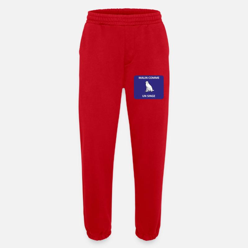 Clever wie ein Affe - Heavyweight Jogginghose - made by SPREAD  - Rot