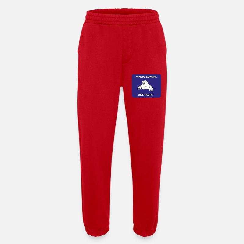 Short-sighted as a mole - Heavyweight Jogging Pants - made by SPREAD  - red