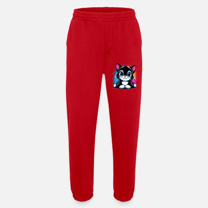 Katze - Heavyweight Jogginghose - made by SPREAD  - Rot