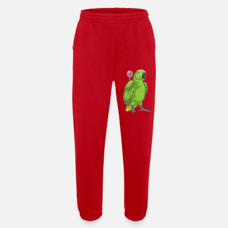 Perroquet Sucette - Pantalon de jogging bio épais fabriqué en UE - rouge