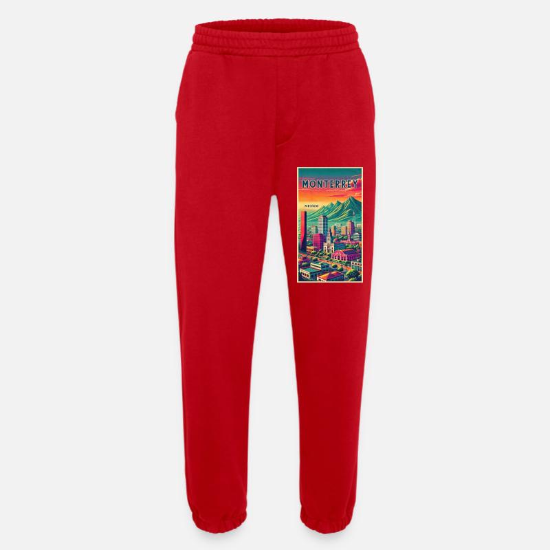 Monterrey Mexiko Retro Design - Heavyweight Jogginghose - made by SPREAD - Rot