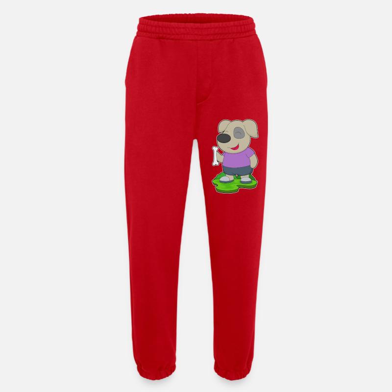 Hund Knochen - Heavyweight Jogginghose - made by SPREAD  - Rot