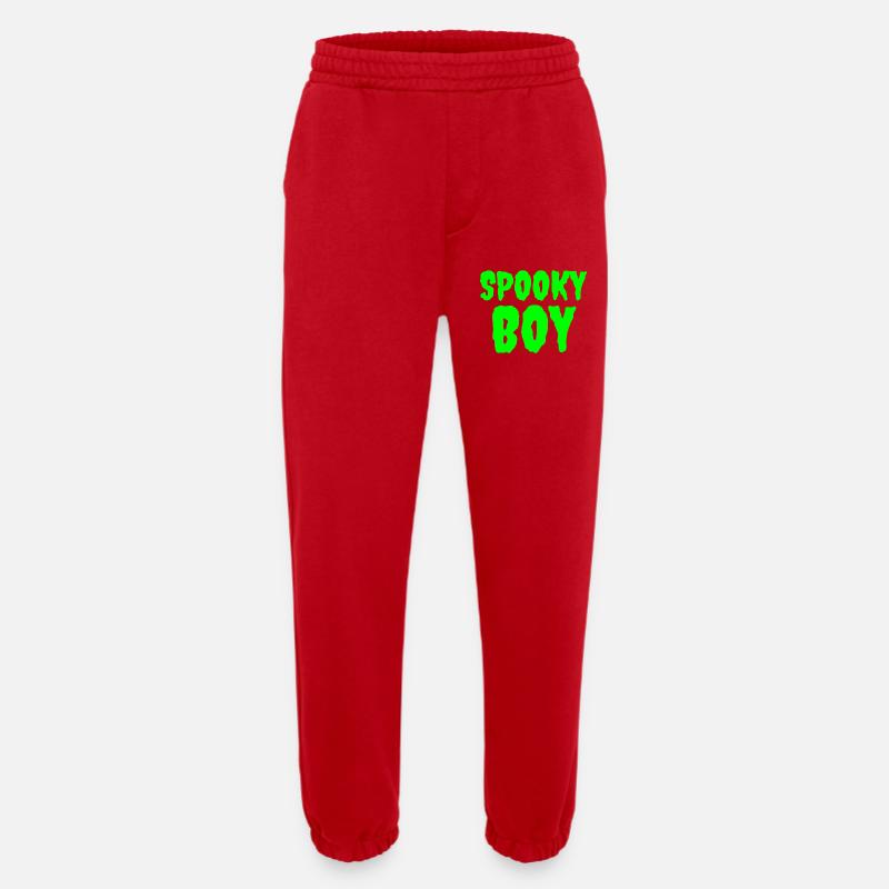 Spooky Boy Halloween Graphic Tee - Heavyweight Jogging Pants - made by SPREAD - red