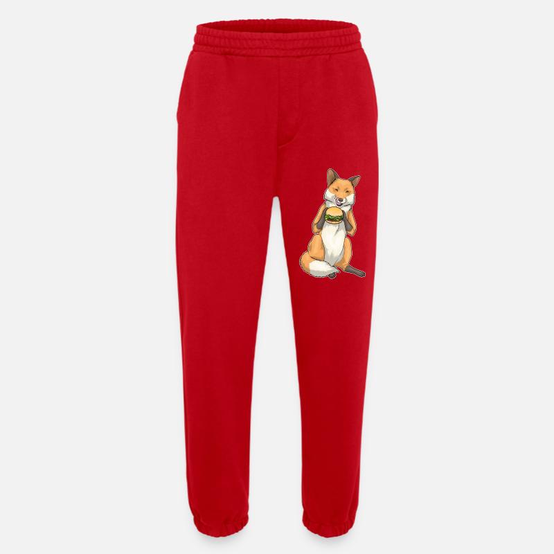 Fox Cheeseburger - Heavyweight Jogging Pants - made by SPREAD - red