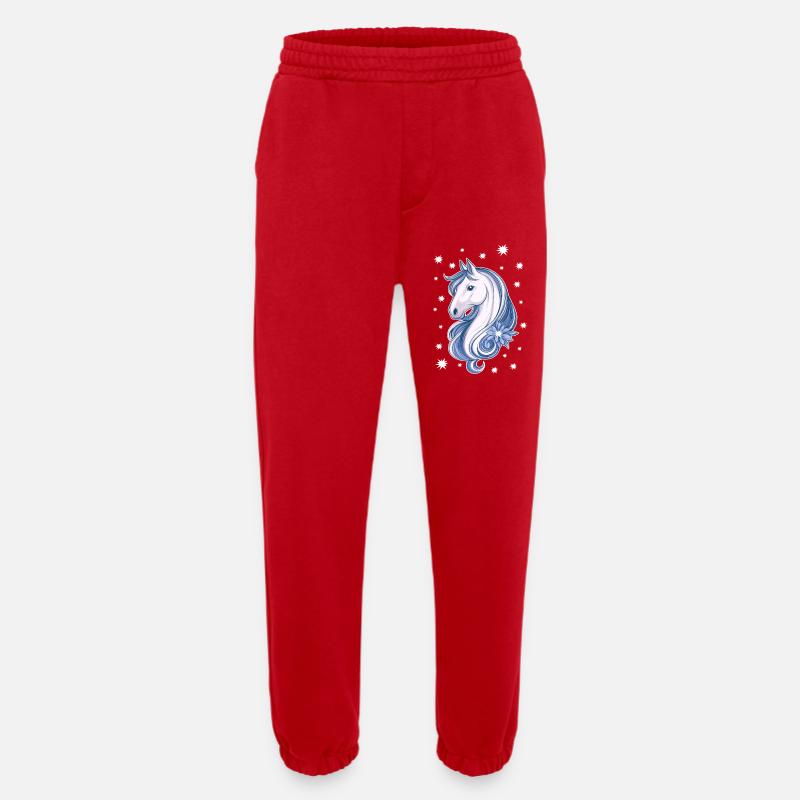 Pferd mit Sternen - Heavyweight Jogginghose - made by SPREAD - Rot