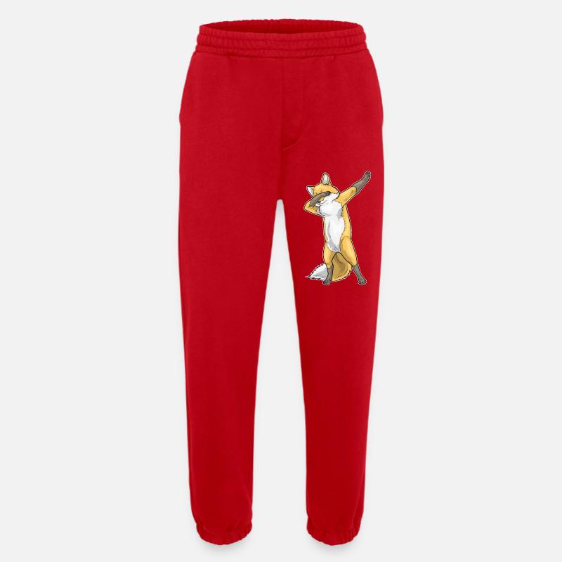 Fox Hip Hop Dance - Heavyweight Jogging Pants - made by SPREAD - red