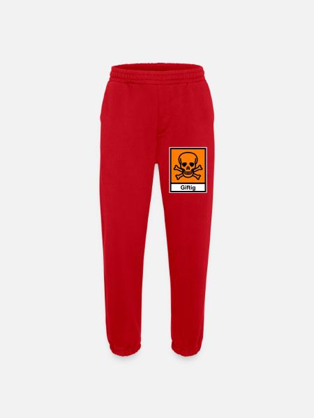 Vénéneux - Pantalon de jogging bio épais fabriqué en UE - rouge
