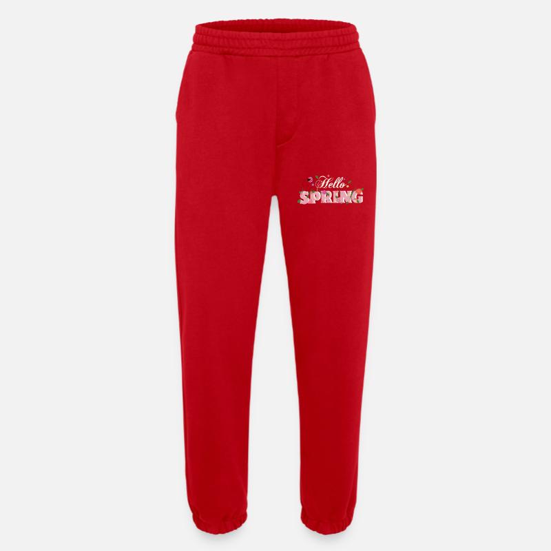 hello spring - Heavyweight Jogging Pants - made by SPREAD  - red