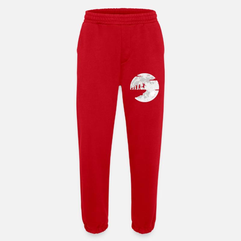 Moon Evolution Celebration - Heavyweight Jogging Pants - made by SPREAD  - red