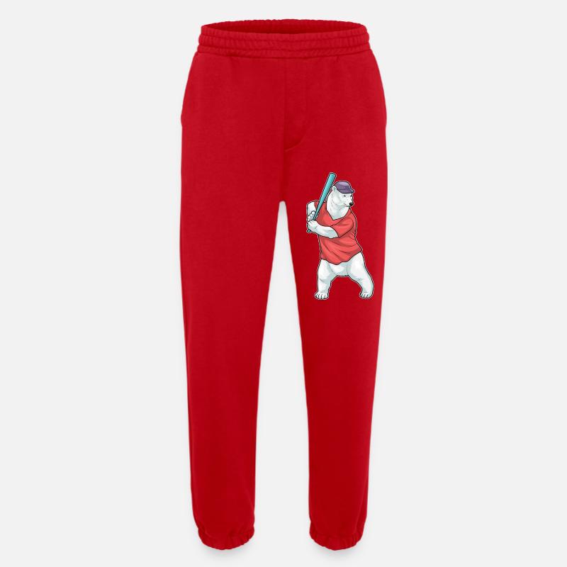 Eisbär Baseball Baseballschläger - Heavyweight Jogginghose - made by SPREAD  - Rot