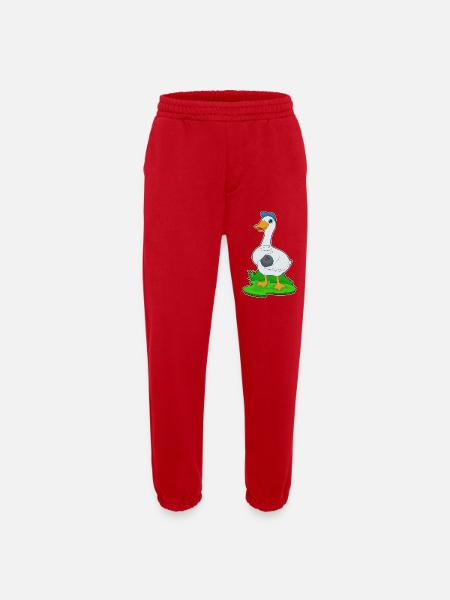 Duck Bowling Bowling Ball - Heavyweight Jogging Pants - made by SPREAD - red