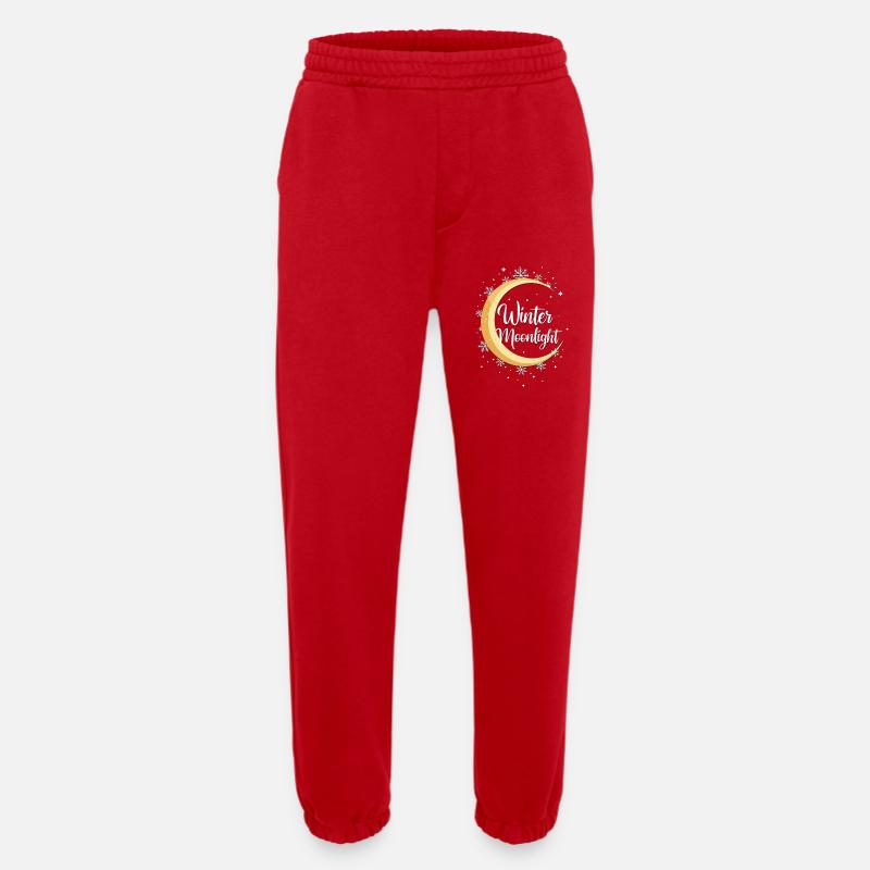 Winter Mondschein-Zauber - Heavyweight Jogginghose - made by SPREAD  - Rot