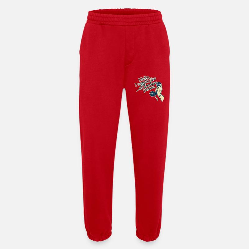 Hello, I Need Attention – Retro Statement - Heavyweight Jogging Pants - made by SPREAD  - red