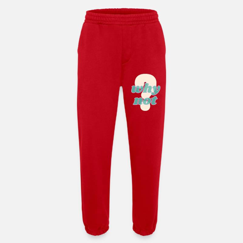 Pourquoi pas un design de déclaration - Pantalon de jogging bio épais fabriqué en UE - rouge