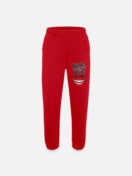 Always smiling - Heavyweight Jogging Pants - made by SPREAD  - red