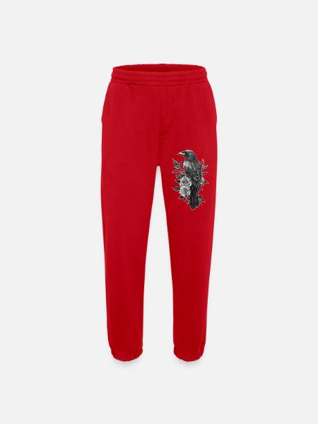 Raven - Heavyweight Jogging Pants - made by SPREAD - red
