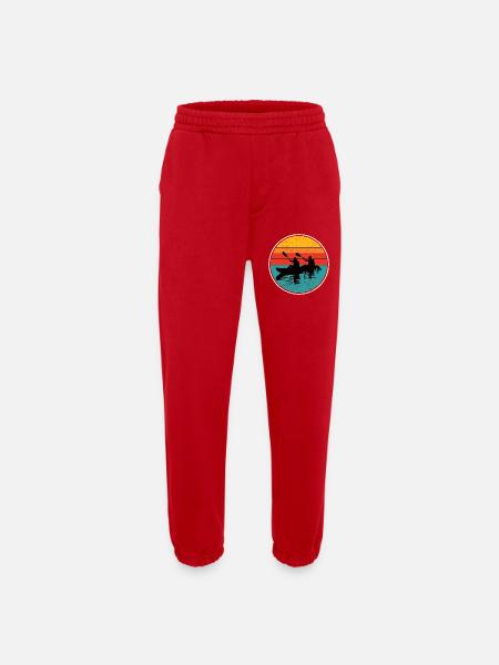 Sunset Kayak Duo Circle - Heavyweight Jogging Pants - made by SPREAD - red