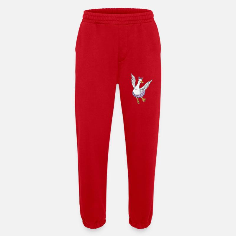 Duck Ballerina Ballet Dance - Heavyweight Jogging Pants - made by SPREAD - red