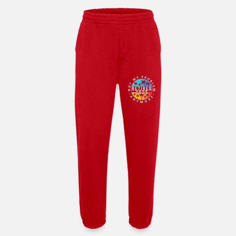 Retired 2025 Palm Sunset Design - Heavyweight Jogging Pants - made by SPREAD - red